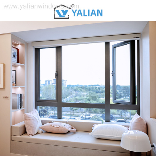 Double Soundproof Glazed Casement Windows Nylon Screens